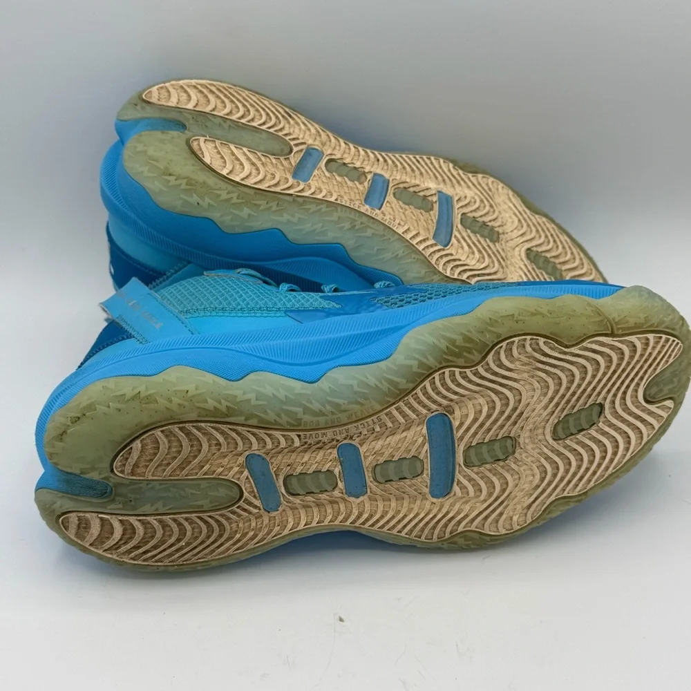 Adidas Dame 8 “Young Dolla” Blue Cyan Silver Basketball Shoes Men’s 5.5 - Picture 10 of 10